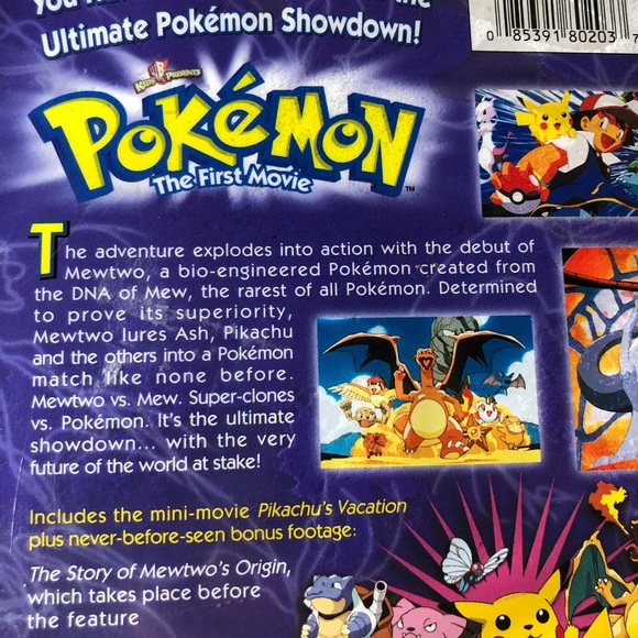 Pokémon the First Movie Mewtwo Vs Mew VHS 1998 - Picture 2 of 6